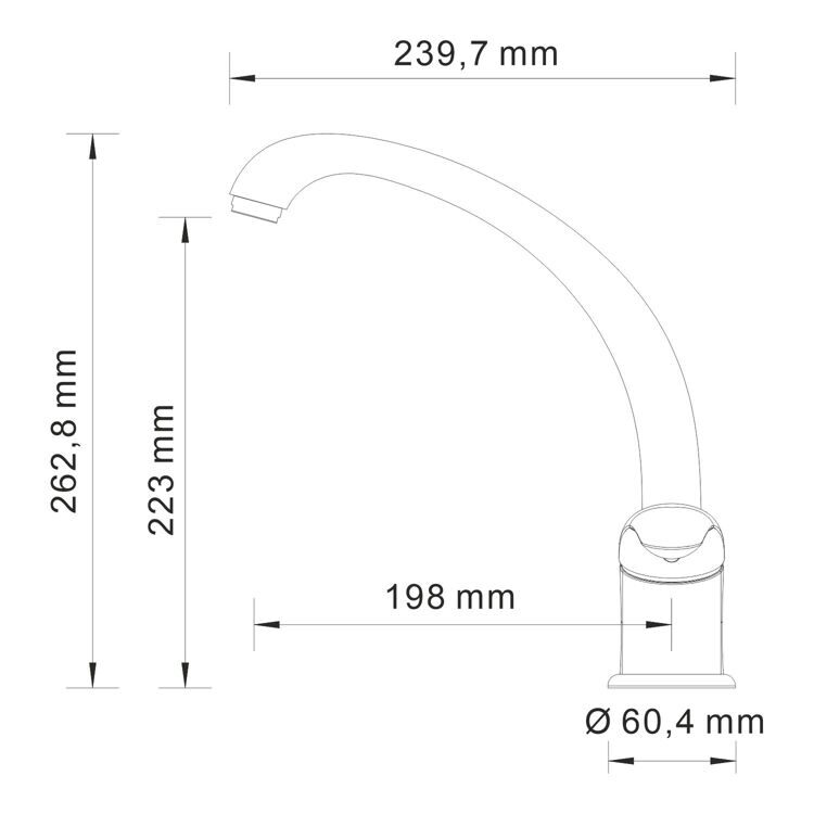 Смеситель для кухни WasserKRAFT Rossel 2807 хром