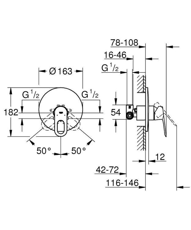 Смеситель для душа Grohe BauLoop 29080000 хром