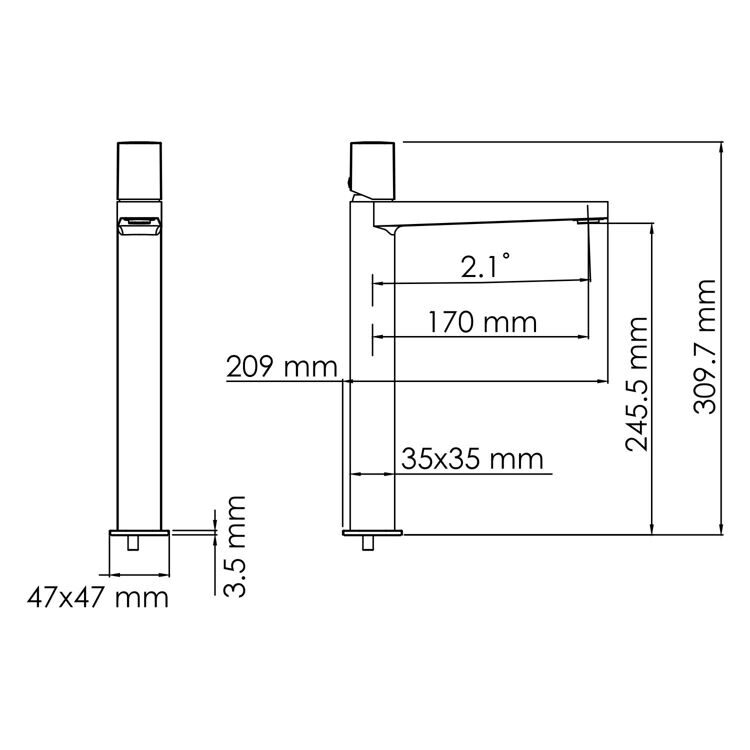 Смеситель для раковины WasserKRAFT Naab 8603H хром