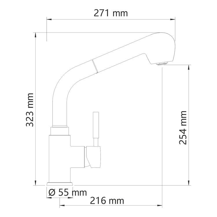 Смеситель для кухни WasserKRAFT Main 4166 хром