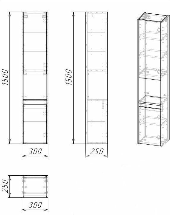 Комплект мебели Grossman Тенза 85 4 в 1 с 1-м ящ. (ум. Оскар 85) веллингтон