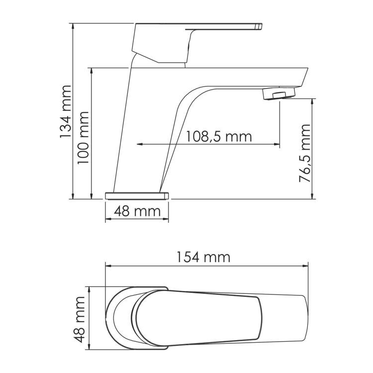 Смеситель для раковины WasserKRAFT Dill 6103 хром