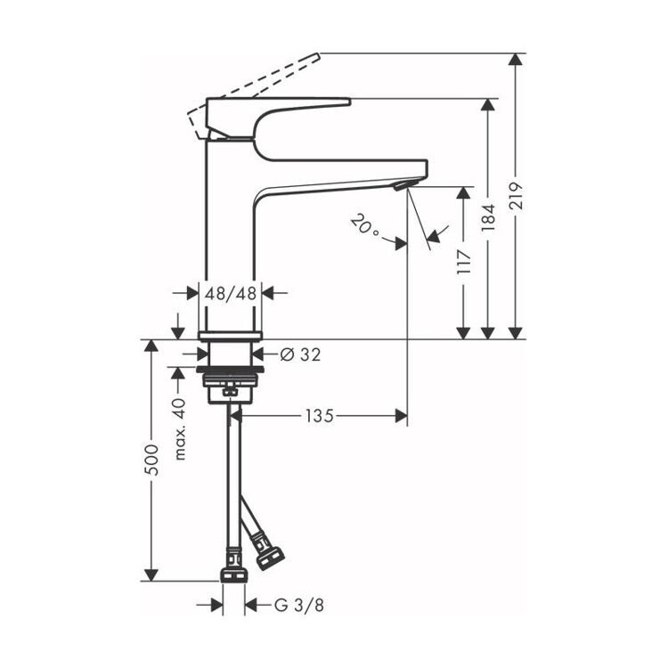 Смеситель для раковины Hansgrohe Metropol 32507990 золото