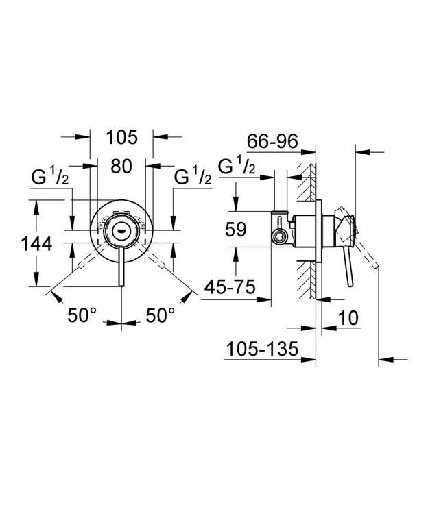 Смеситель для душа Grohe BauClassic 29048000 хром