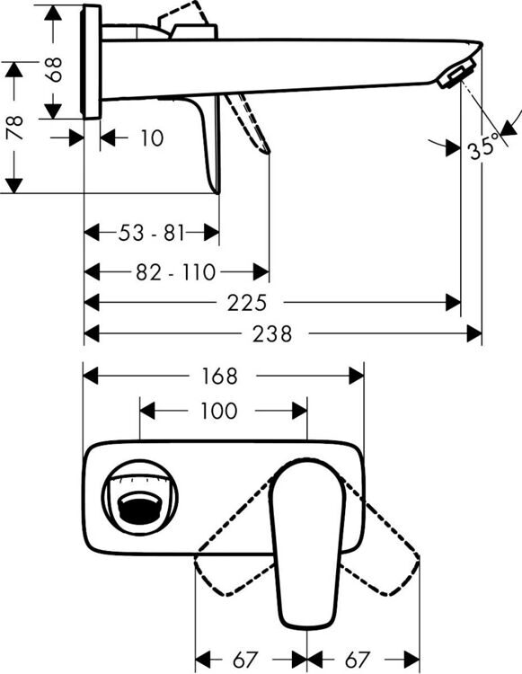 Смеситель для раковины Hansgrohe Talis E 71734000 хром