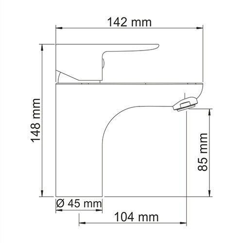 Смеситель для раковины WasserKRAFT Leine 3503 хром