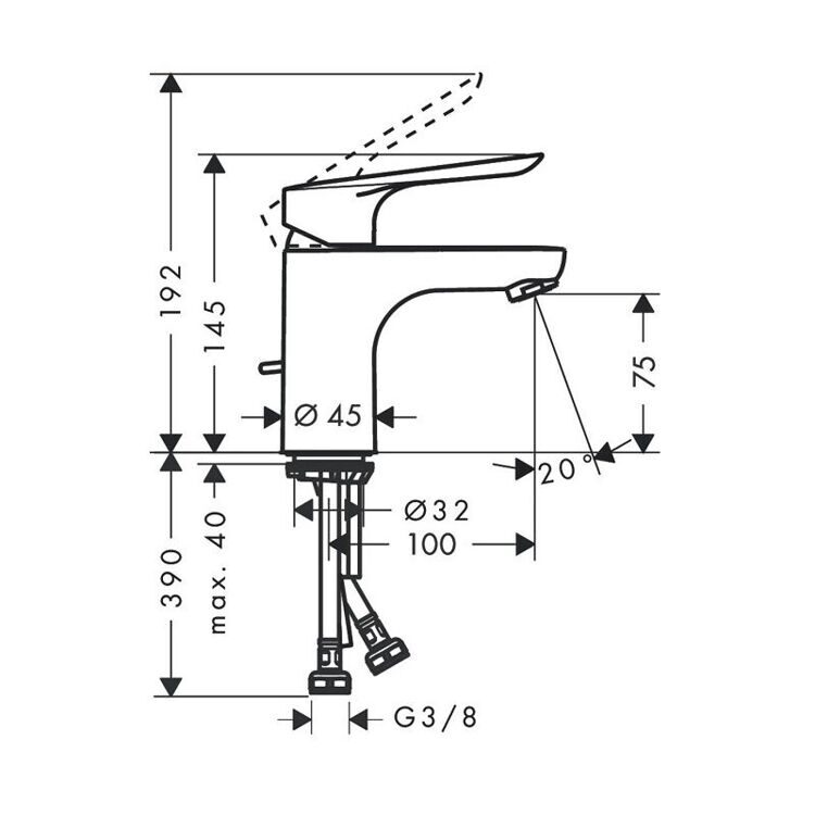 Смеситель для раковины Hansgrohe Logis 71177000 хром