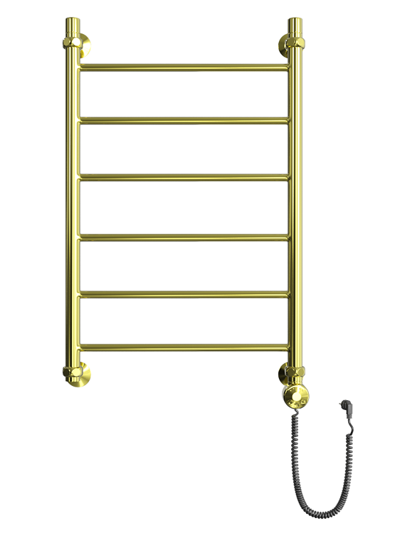 Полотенцесушитель ДВИН J 80/50 Электрический 1"-1/2" К эл ТЭН справаЗолотой хром