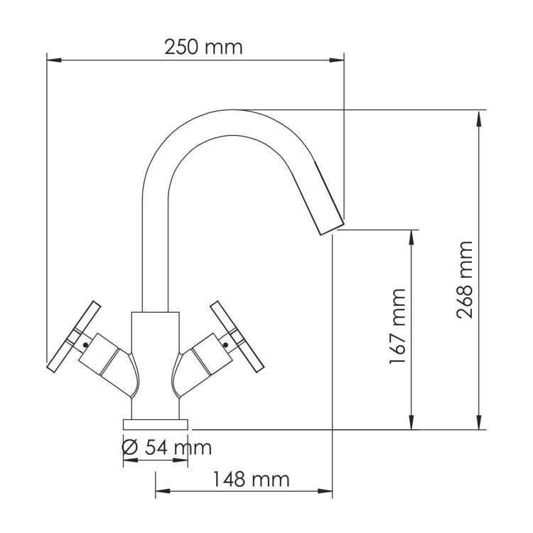 Смеситель для раковины WasserKRAFT Weser 7803 хром