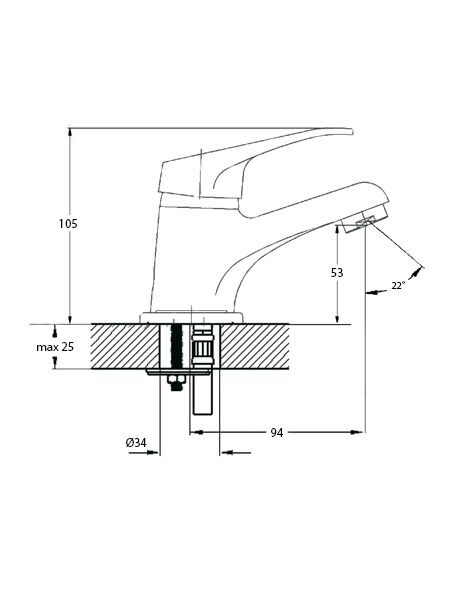 Смеситель для раковины Solone LUN1-A031