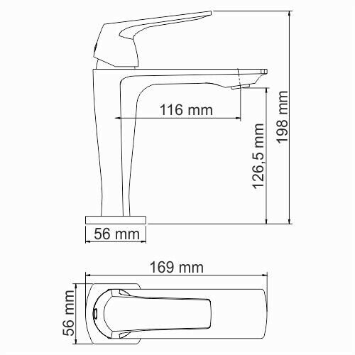 Смеситель для раковины WasserKRAFT Neime 1903 хром