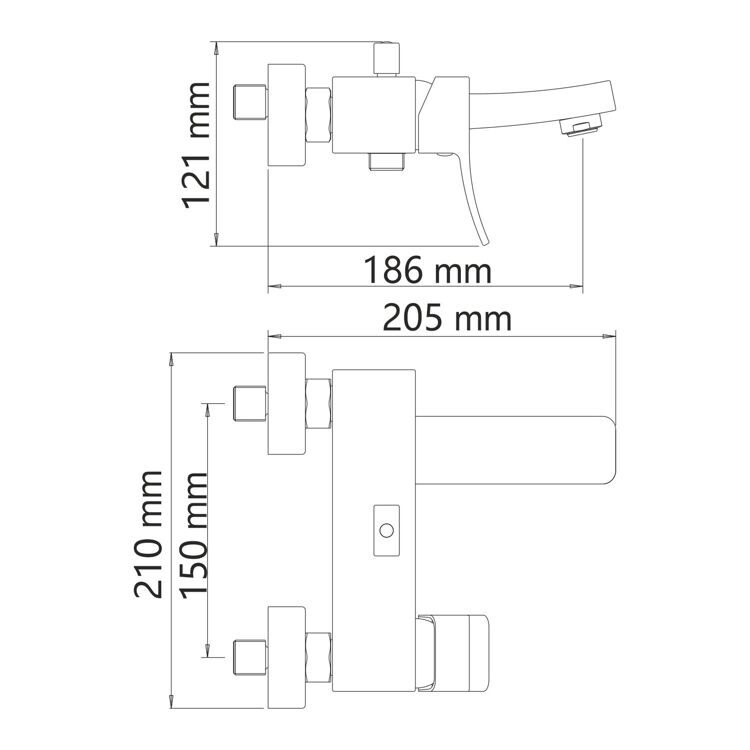 Смеситель для ванны WasserKRAFT Aller 1061 хром