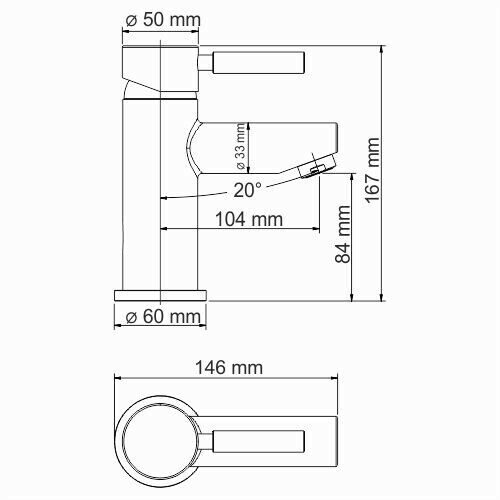 Смеситель для раковины WasserKRAFT Main 4103 Thermo хром