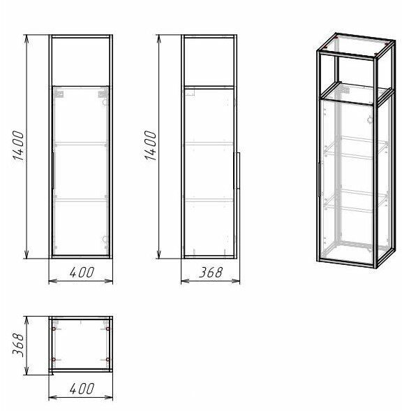 Комплект мебели Grossman Лофт 90 4 в 1 (ум. GR-4042BW) веллингтон/металл черный